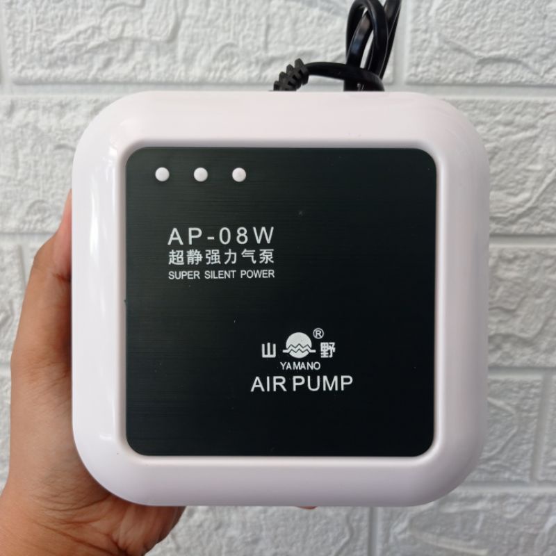 Aerator 4 lubang Yamano AP-08W airpump | mesin gelembung oksigen aquarium & kolam ikan hias