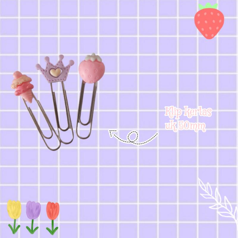 

PENJEPIT kertas/klip kertas clay isi 3pcs