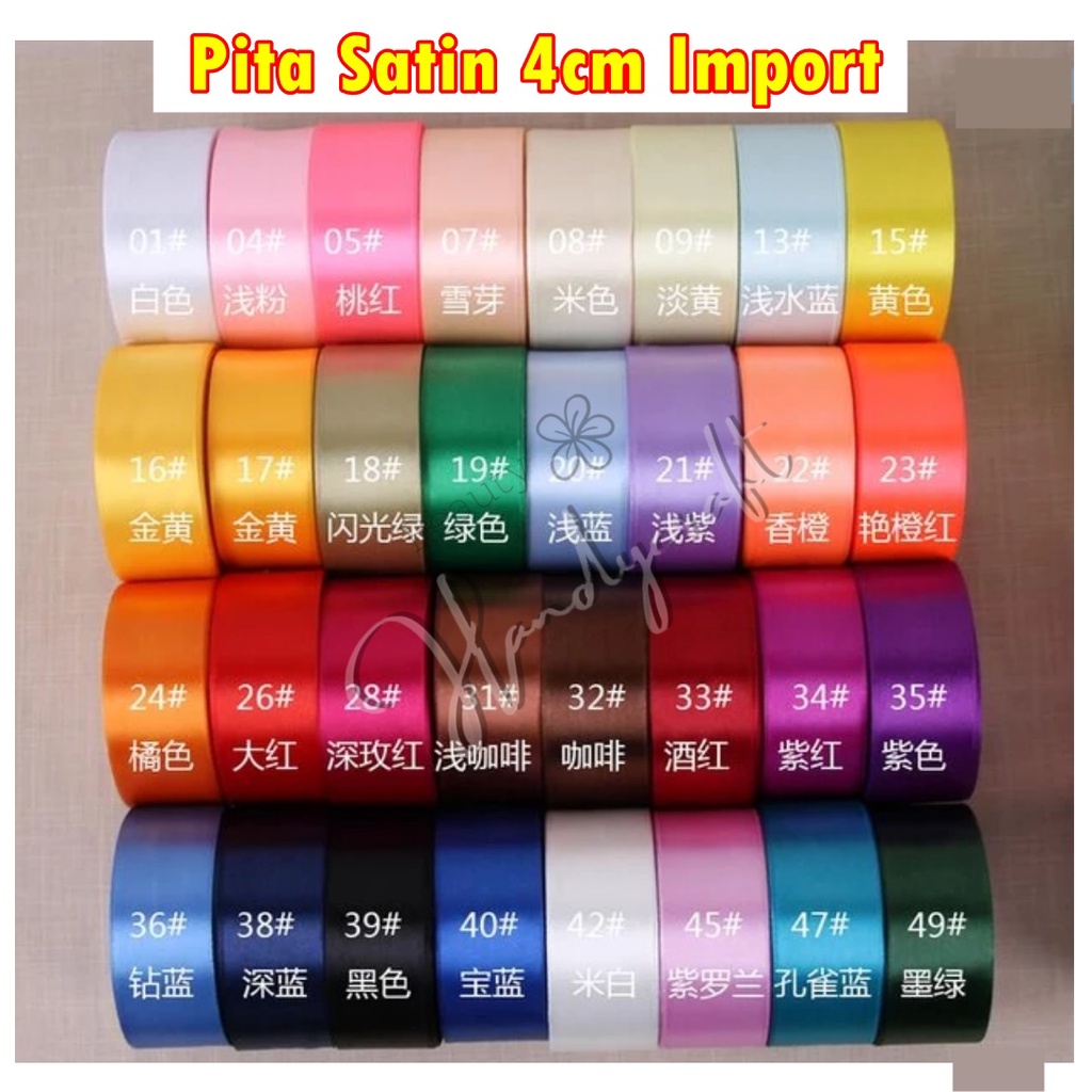 Pita satin 4 cm 1.5 inchi per Rol