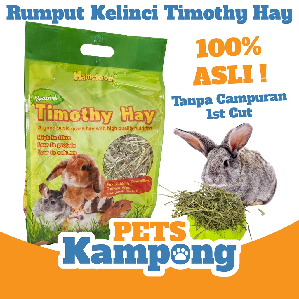 HamsBunny - Rumput kelinci Timothy hay 500gr makanan kelinci pencegah diare
