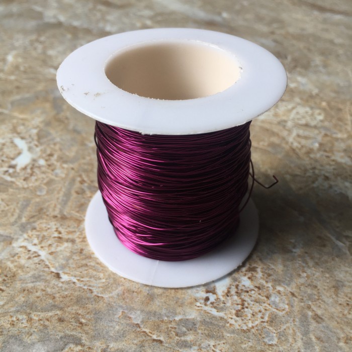 Kawat Tembaga 0.5 mm Warna Purple (Ungu) PRO-X - Artistic Wire