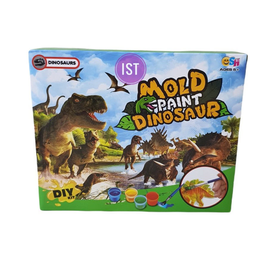 MWN Mainan Edukasi Mould &amp; Paint Mencetak dan Mewarnai Dinosaurs SH161