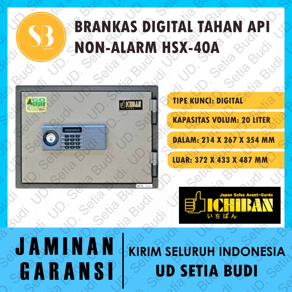 Brankas Ichiban Digital Tahan Api Non-Alarm HSX-40A