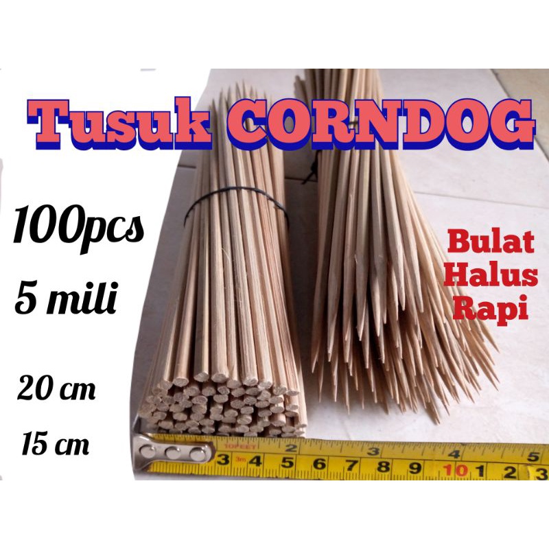 

tusuk corndog 20cm,15 cm 5Mili