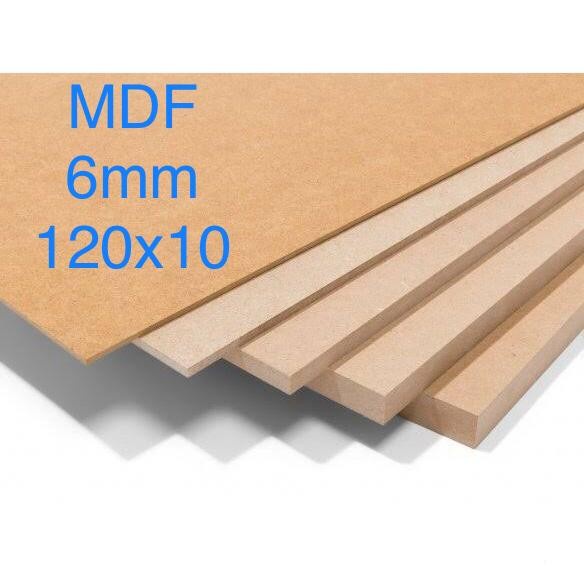 Papan MDF 6mm (120x10)cm, triplek MDF, papan kayu MDF, plywood MDF