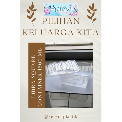 THINWALL SQUARE CONTAINER 1500 ML 1 PACK/25 PCS (Libra)