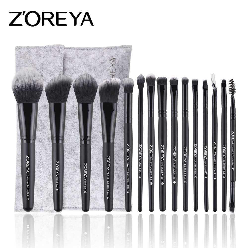 

(BISA COD) Zoreya Brush Make Up 15 Set dengan Pouch - ZZ15 [Hitam]