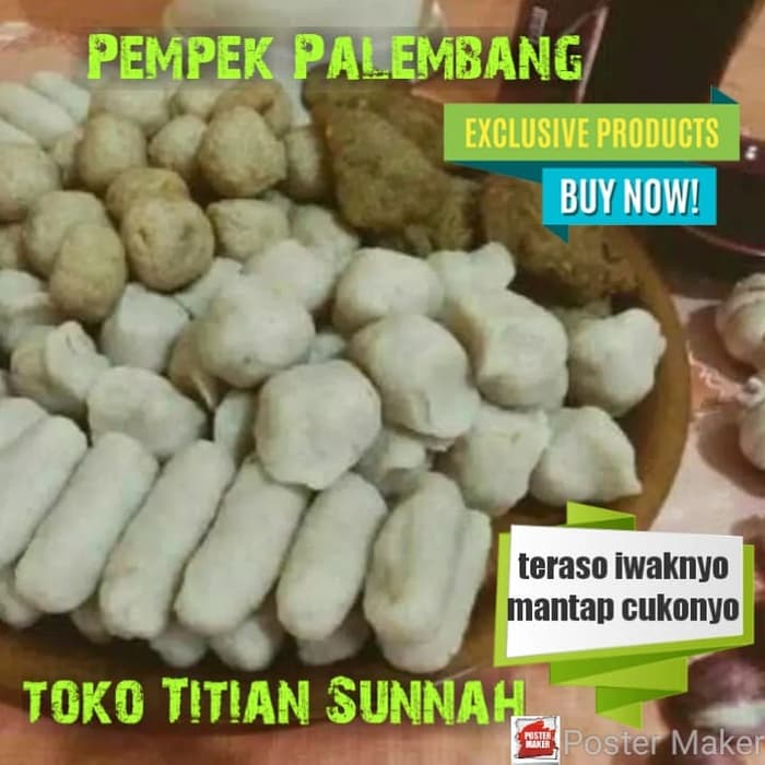 

50 pcs Pempek Palembang Ikan Tenggiri Adaan Lenjer Kulit Telor Campur