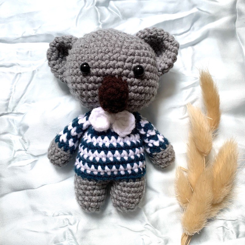 Amigurumi koala boneka rajut gantungan kunci display unik Amigurumi koala boneka rajut gantungan kunci display unik
