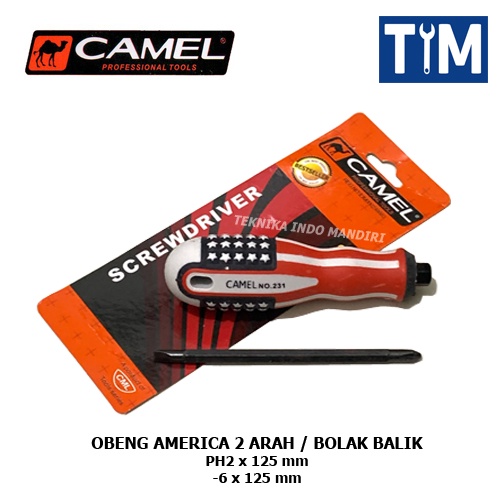 CAMEL Obeng Amerika Bolak Balik / Obeng 2 Way USA Plus Minus 4 INCH