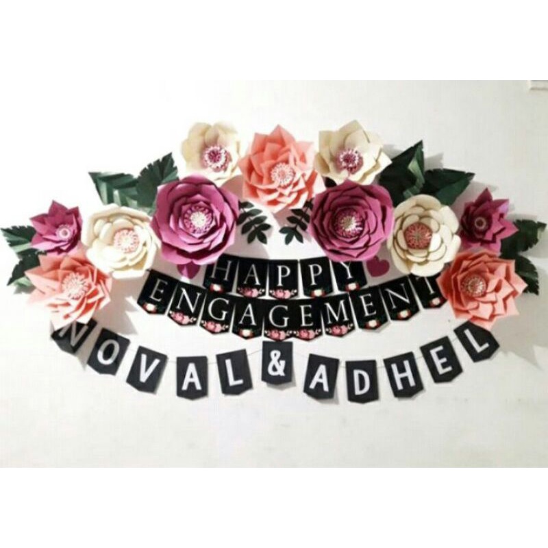 Backdrop paperflower / Bunga untuk lamaran