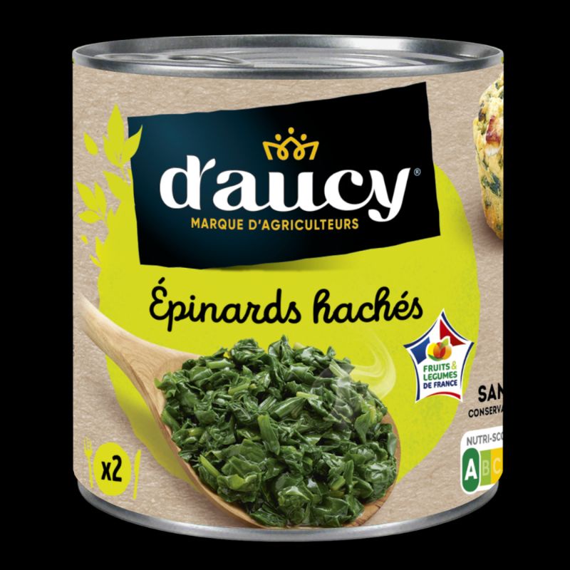 

D'AUCY DAUCY Epinards Haches Chopped Spinach 395g