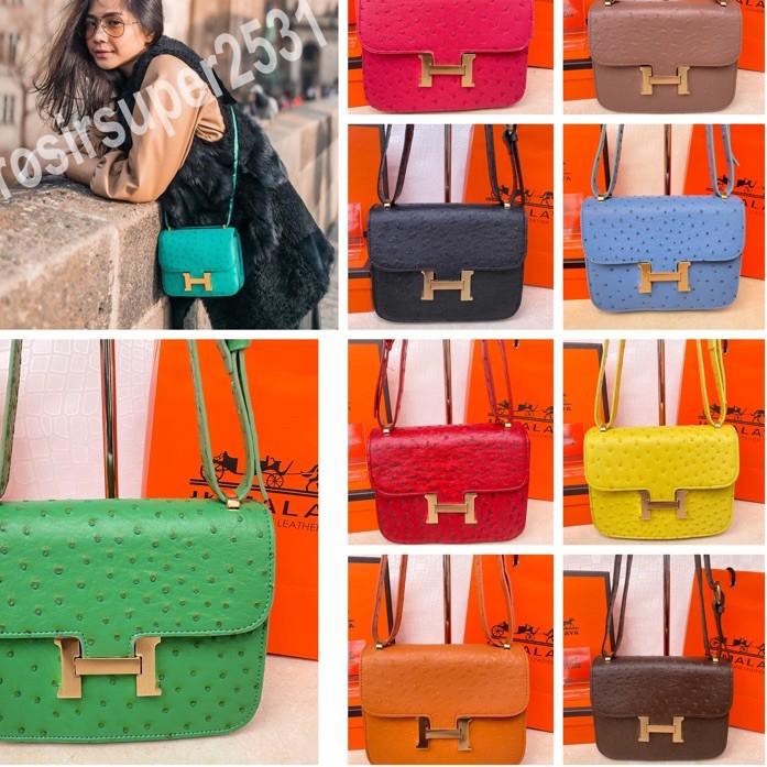 

Laris TAS CONSTANCE OSTRICH HIMALAYA ORIGINAL FREE BOX+PAPERBAG yau. . .