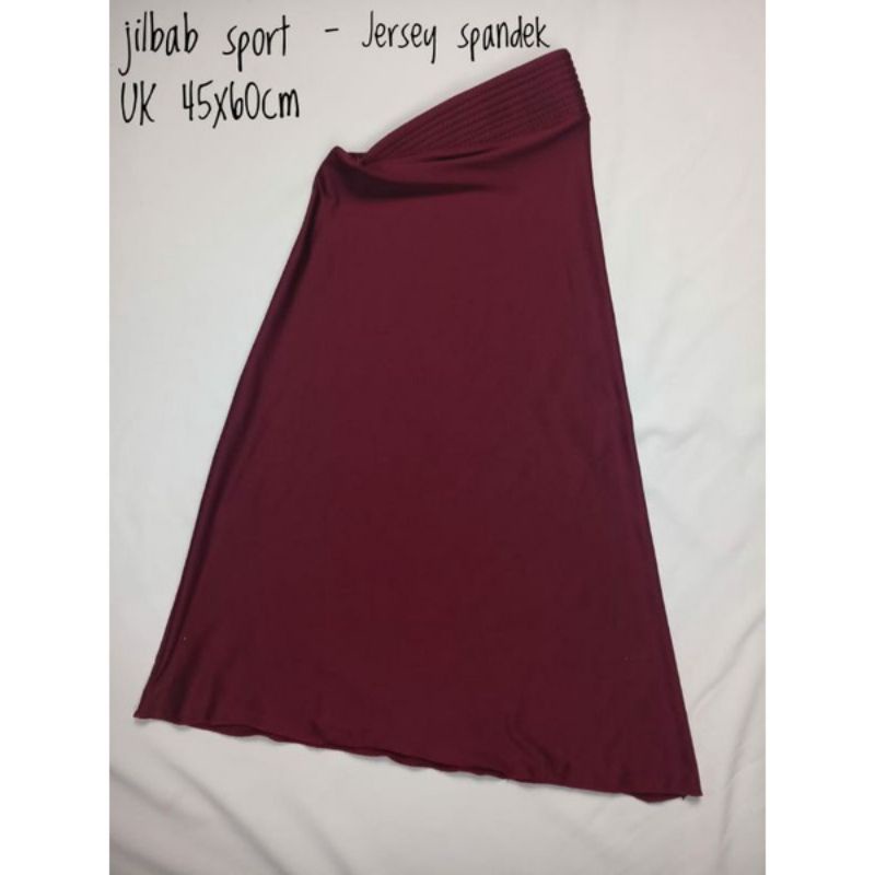Bergo Jersey/ Bergo sport/ Khimar Sport/ Jilbab sport Size S || Termurah kualitas terbaik-5