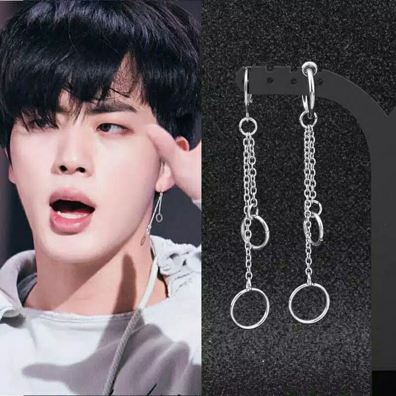 [COD]Anting Tindik/Tusuk/Jepit Model Anting BTS KPOP JUNGKOOK Korea untuk Fashion Pria / Wanita