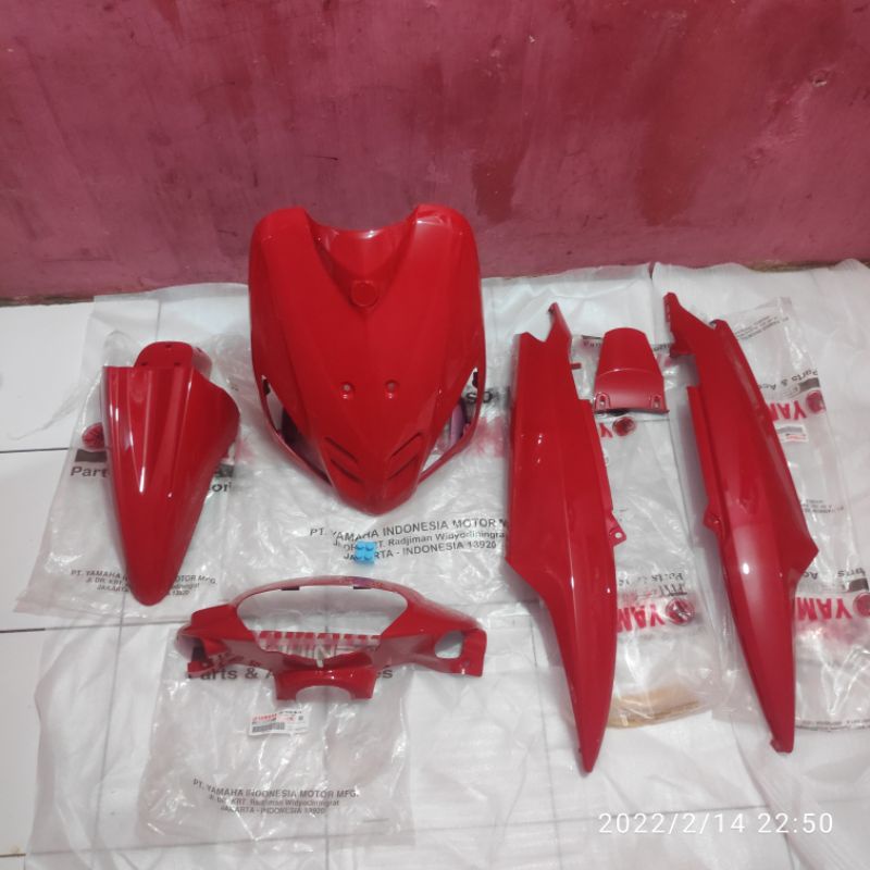 FULLSET COVER BODY ALUS MIO SPORTY MERAH CABE ORIGINAL ORI YAMAHA SPAKBOR TAMENG BATOK