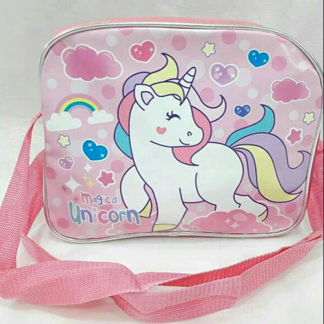 Tas Slempang Anak Karakter Unicorn