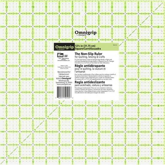 

Penggaris Omnigrip RN125 Quilter's Square Ruler - 12,5" x 12,5