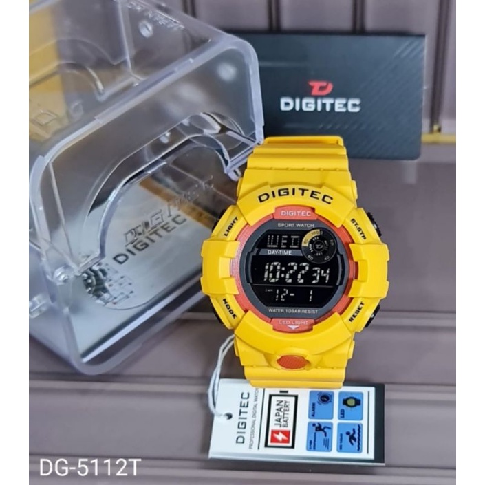 Jam Tangan Pria Digitec Original 5112 Digital Time Tahan Air Garansi Resmi Gratis Ongkir COD