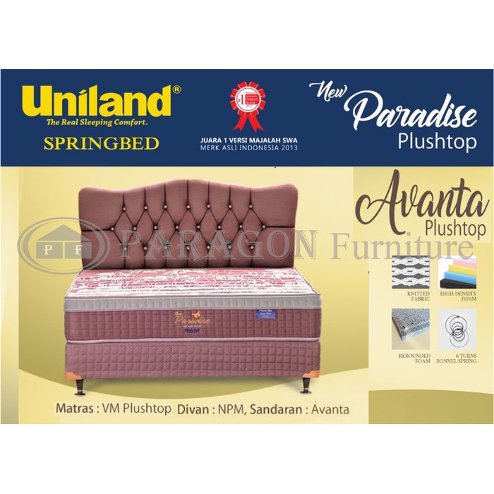 Spring bed Paradise PT 160x200 Avanta merah set - Uniland