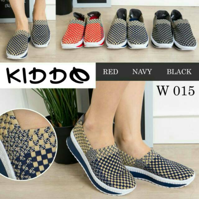 ORIGINAL Sepatu Rajut KIDDO W015 WEDGES