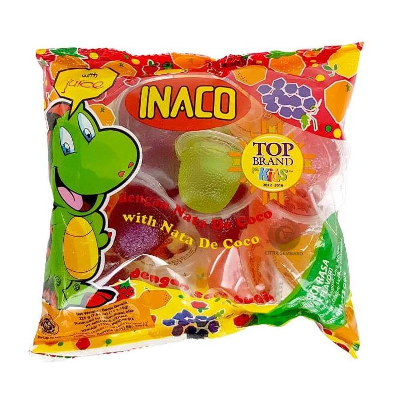 

INACO MINI JELLY 1 PACK ISI 15 CUP 1 KARTON ISI 24 PACK