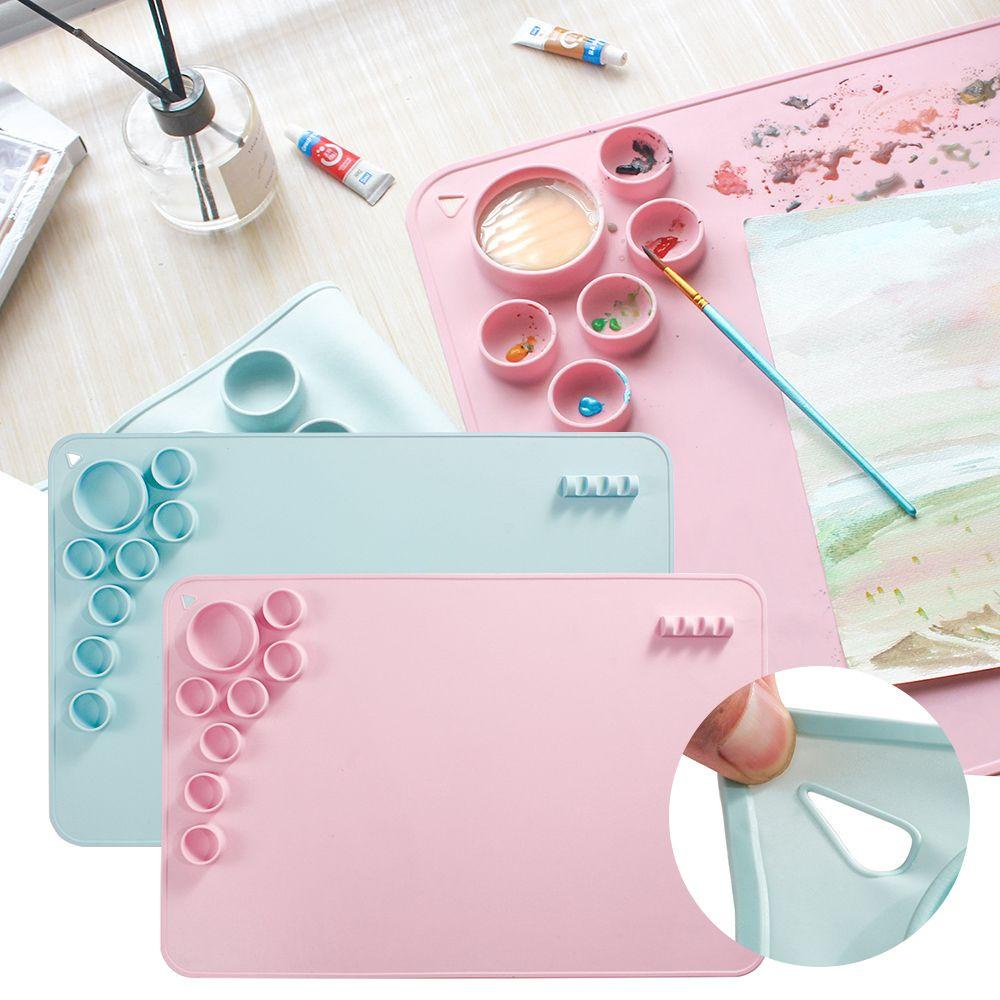 Preva Alas Lukis Silikon Art Watercoloring Stamping Anti Lengket Craft Mat Untuk Melukis