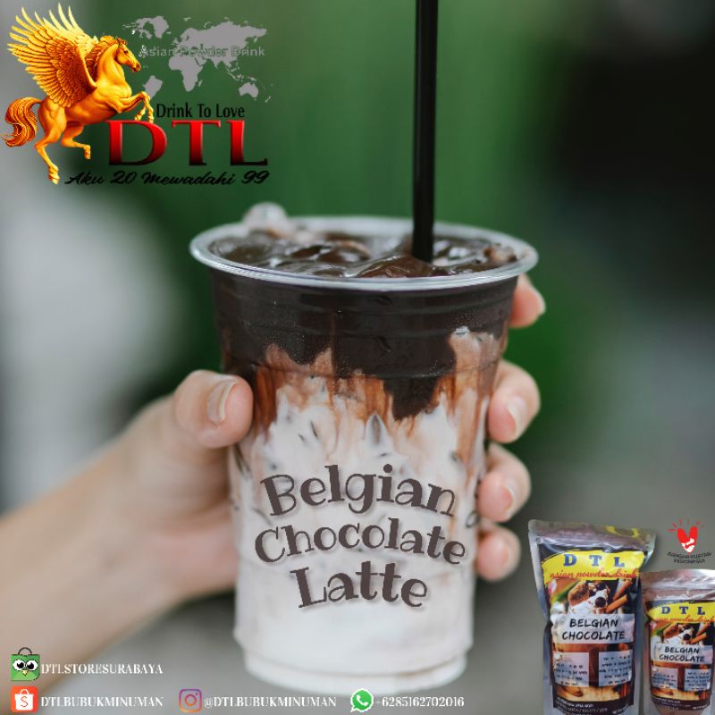DTL bubuk minuman rasa coklat belgia