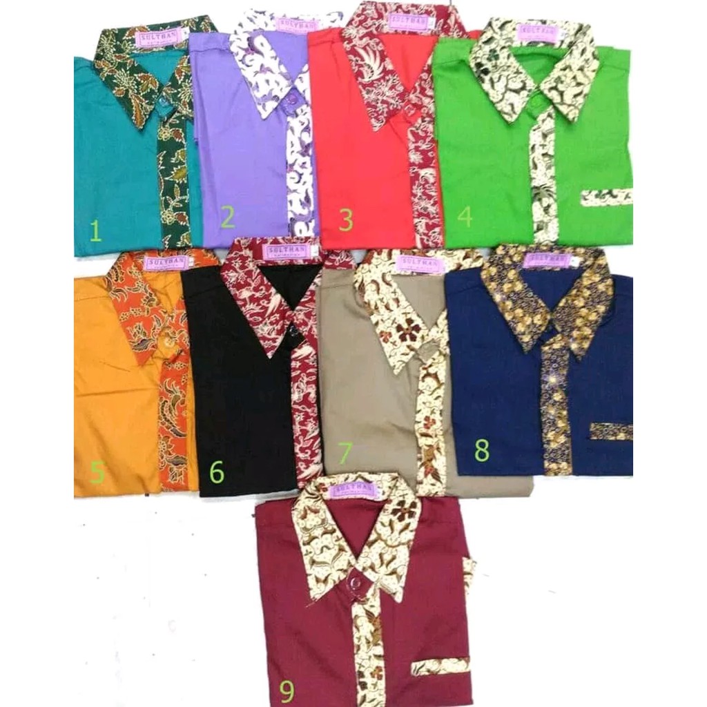 BAJU SERAGAM KERJA KOMBINASI BATIK HOTEL RESTO KANTOR TOKO KEMEJA