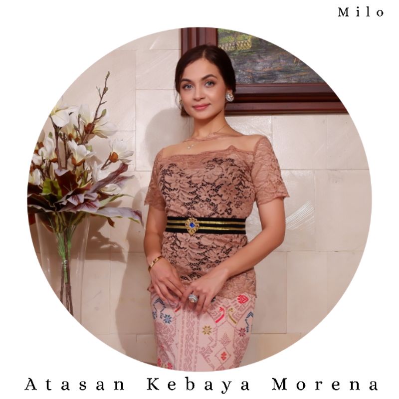 Atasan Kebaya Modern Modifikasi Tile Morena Lengan Pendek