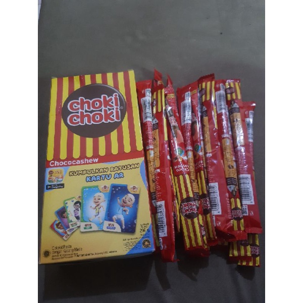 

CHOKI CHOKI CHOCOCASHEW COKLAT STIK COKLAT PASTA COKLAT PASTA DENGAN KACANG MEDE CHOKI CHOKI ISI 20 STIK @ 10GR