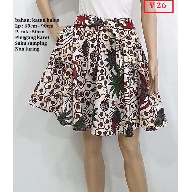 Rok Klok Batik Pendek Talita TL21