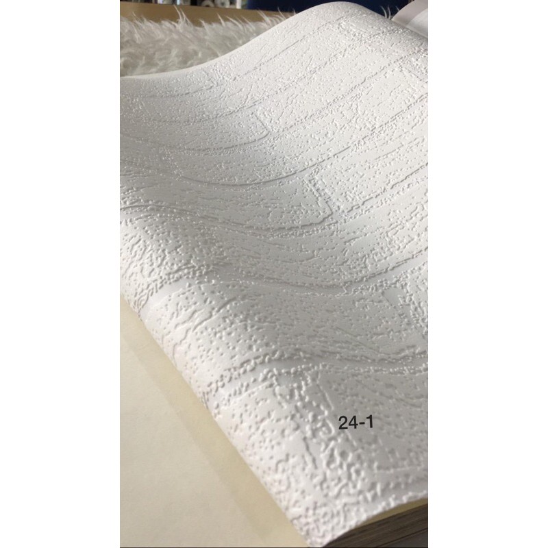 Wallpaper Dinding Batu Bata Putih 3D Timbul