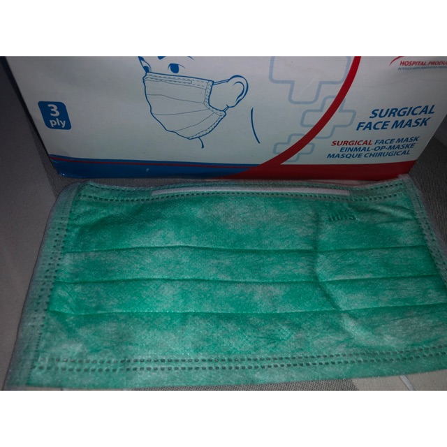 masker mas surgical face mask 3ply earloop eceran per 5pcs