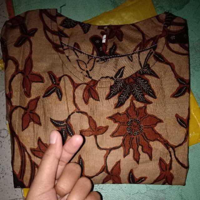 Batik Dolby Dolbi Dobby Doby Tenun Sutra Tulis Katun Atbm Baron Atasan Batik Wanita Sogan Srg308