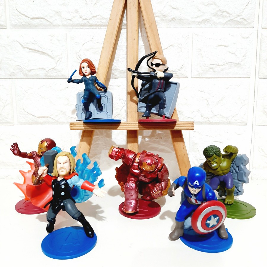 Avenger Premium Koleksi Figure Set Cake Topper Murah Kado Anak