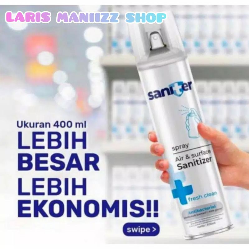 SANITER SPRAY 200ml, 400ml (free packing include bubblewrap+kardus)