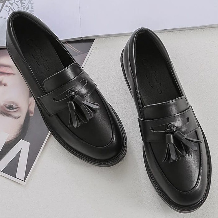 DOCMART LOAFERS WANITA BLACK DOF FASHION WORK PREMIUM 07