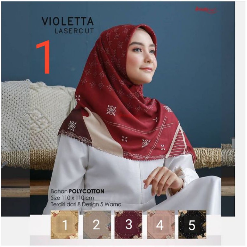 HIJAB MOTIF JILBAB MOTIF VIOLETTA BU AZZURA DESIGN 1