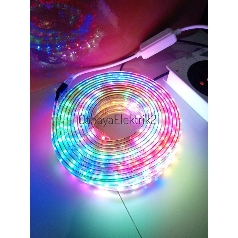 Lampu selang LED strip RGB warna warni kedap kedip 20 meter