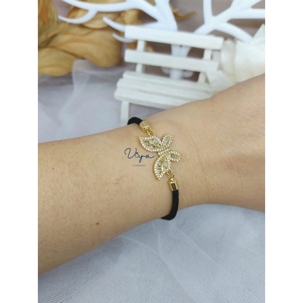 Sonia Bracelet - Gelang Serut Tali Lapis Emas 18K Cubic Zirconia Asli