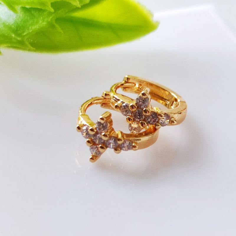 Anting Xuping Jepit Salib Anting Xuping Emas Import