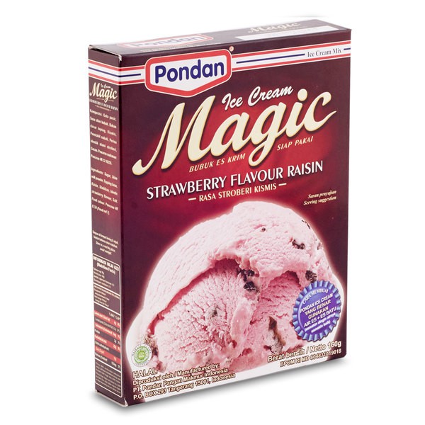 

PONDAN Magic Ice Cream Strawberry Raisin 160g - Bubuk Es Krim Instan