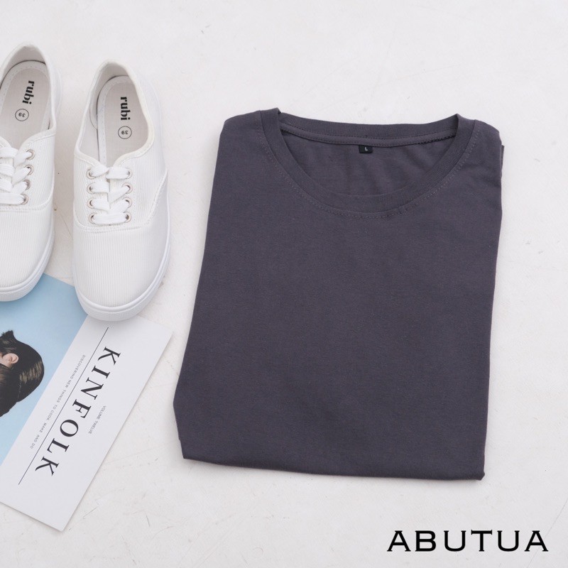 KAOS POLOS A COTTON COMBED 30S BASIC TEE KATUN UNISEX MURAH O NECK OBLONG GROSIR ABG CASUAL DISTRO-ABUTUA