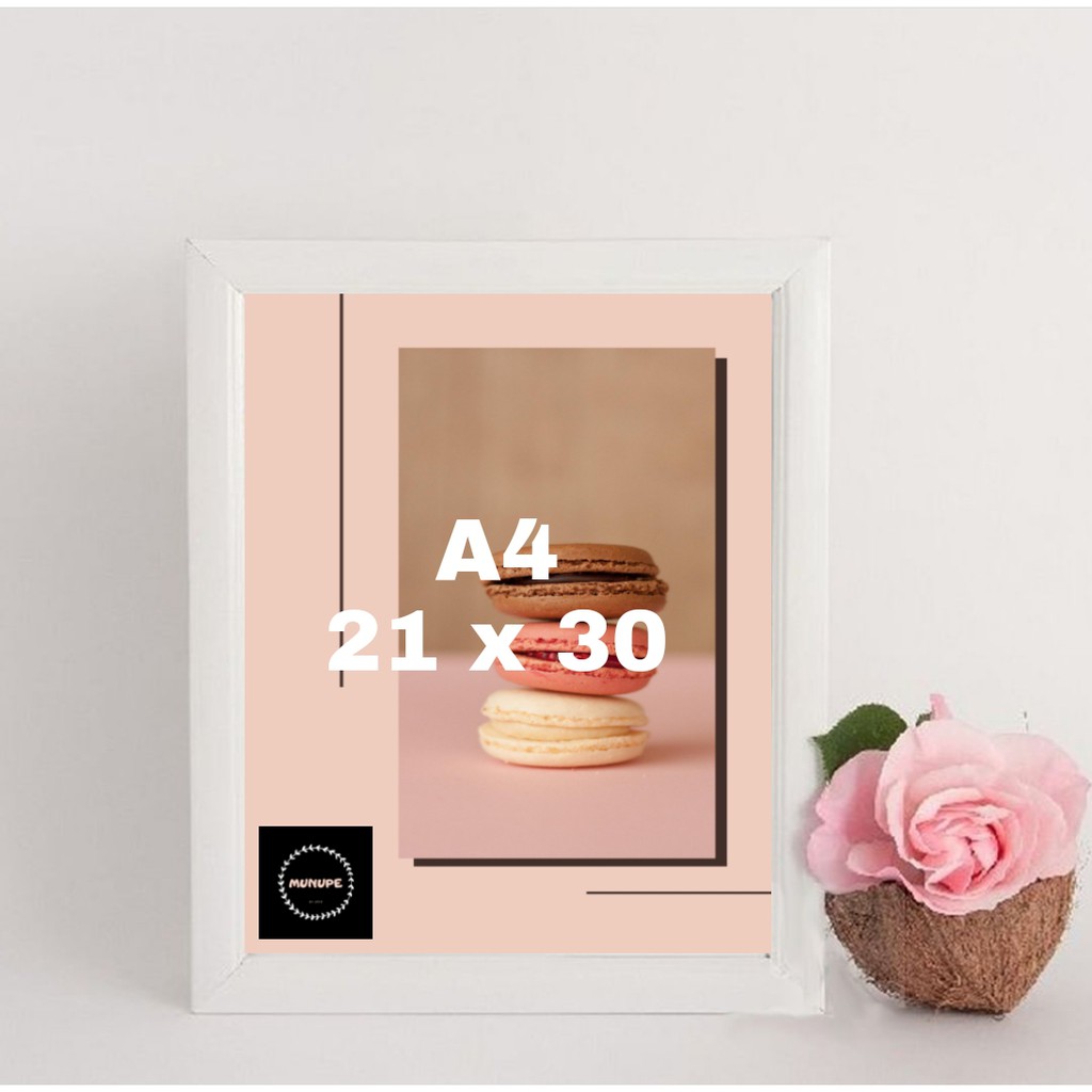 Bingkai Foto / Figura / Ukuran A4 (21x30) PAKAI KACA