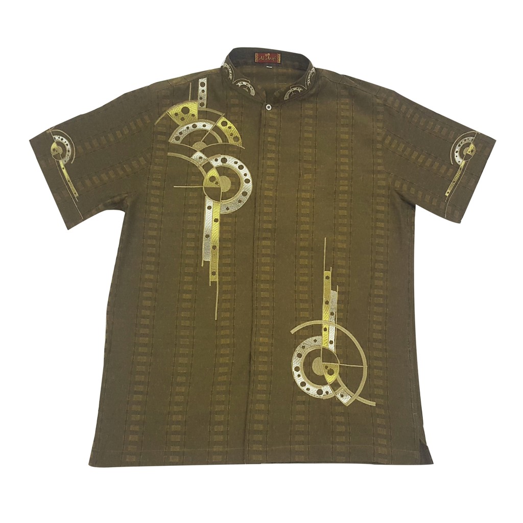 AL-AROFI Baju Koko Pria - Dhahran Cotton Shirt Green