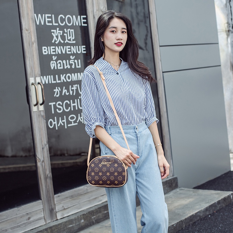 Trend Retro Bunga Tua Hit Warna Tas Bahu Ponsel Tas Wanita Kepribadian Portabel Messenger Dompet Koin Perdagangan Luar Negeri