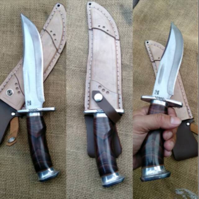 Pisau Bowie Sangkur Rambo Bahan Baja per Survival Outdoor