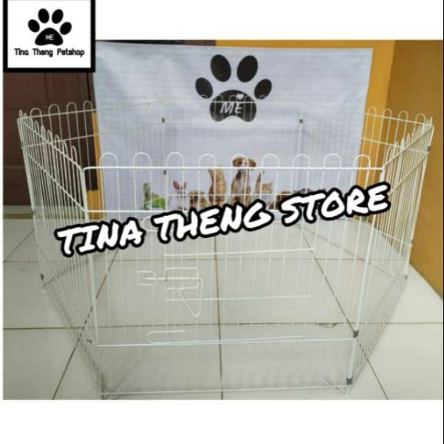 Kandang Anjing Kura Kura Kelinci PAGAR LIPAT 6 SISI 60X60cm-4
