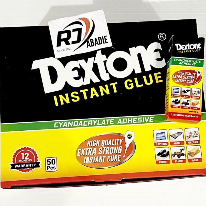 

[50PCS] DEXTONE INSTANT GLUE 15gr Lem G Serbaguna Korea Tetes Cair Besi Kayu